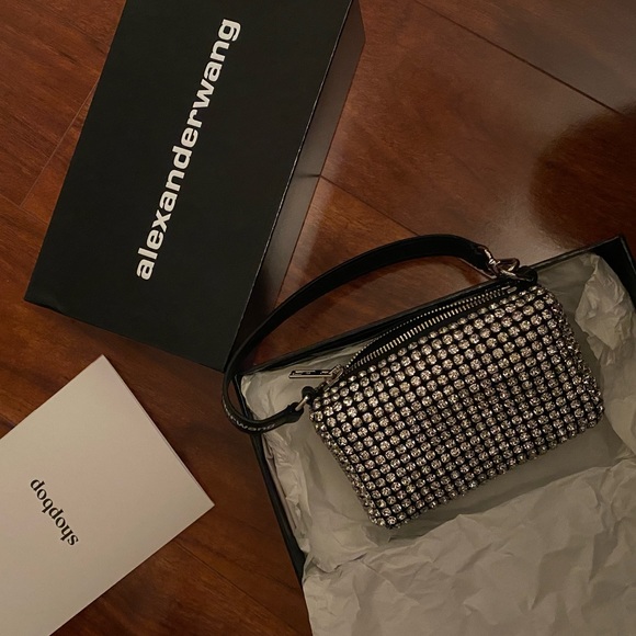 Alexander Wang Bags Alexander Wang Wangloc Micro Pouch Rhinestones